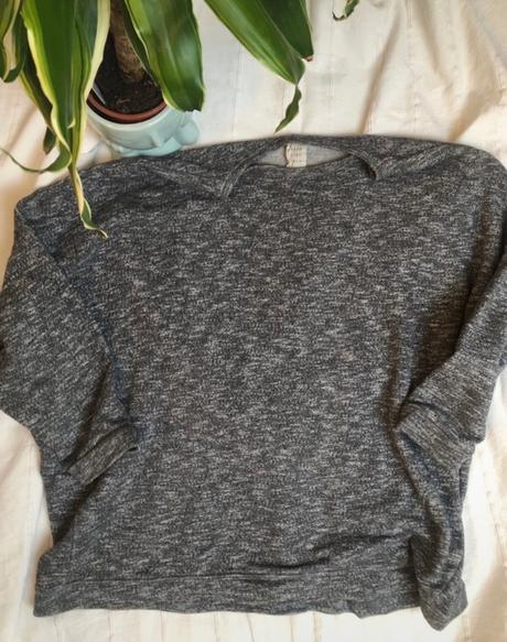 Šedá oversize mikina m-l, m