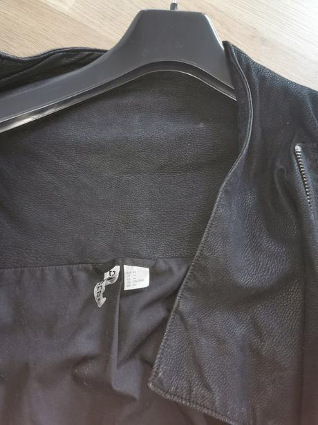 Krátka bunda z brúsenéj kože, takko,42