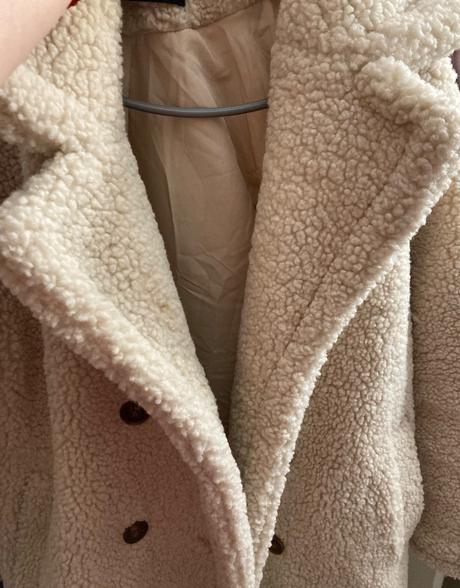 Krásny teddy kabát veľ.l/40, sinsay,l