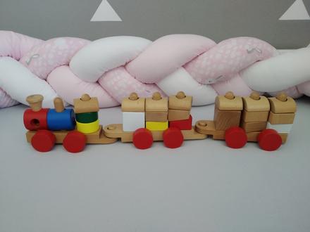 Drevený vláčik vkladačka,