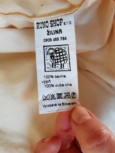 Zimny paplon z ovcieho runa, 