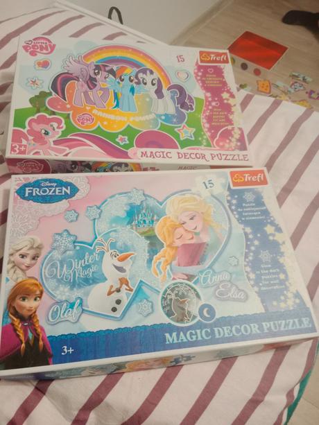 Skladacie puzzle vacsie my little pony,frozen,