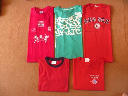 5x tričko na donosenie - darujem - veľ. 122-128, 122