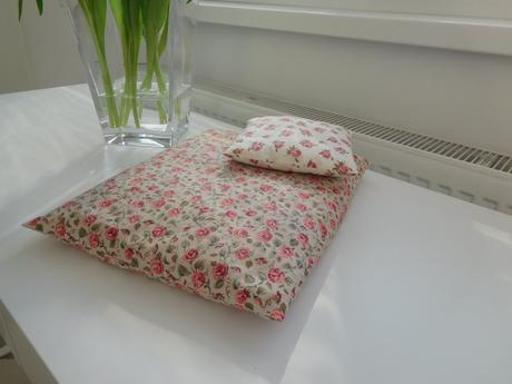 Hrejivý vankúšik  kvietok pudrovo ruž. z obilia,, 