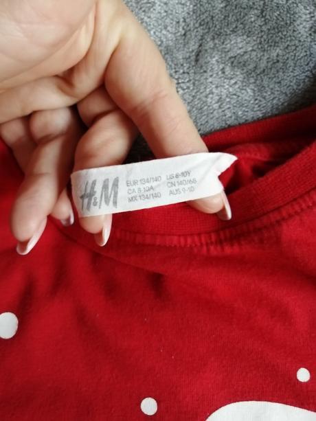 Vianočné tričko 134/140, h&m,134