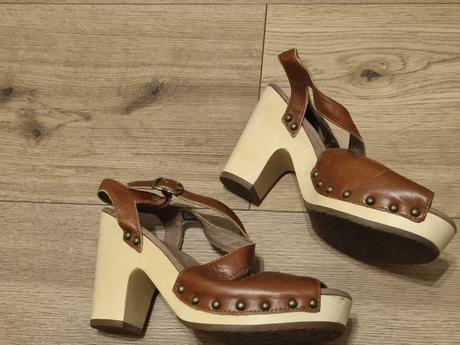Kožené drevákové sandále ugg veľ.37, 37
