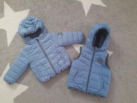 Jarná bunda a obojstranná vesta, baby club,74