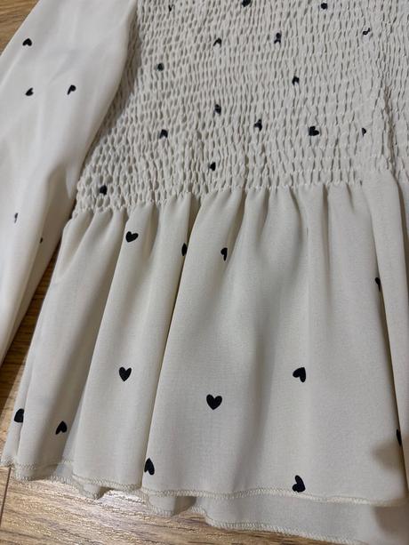 Blúzka so srdiečkami, xs