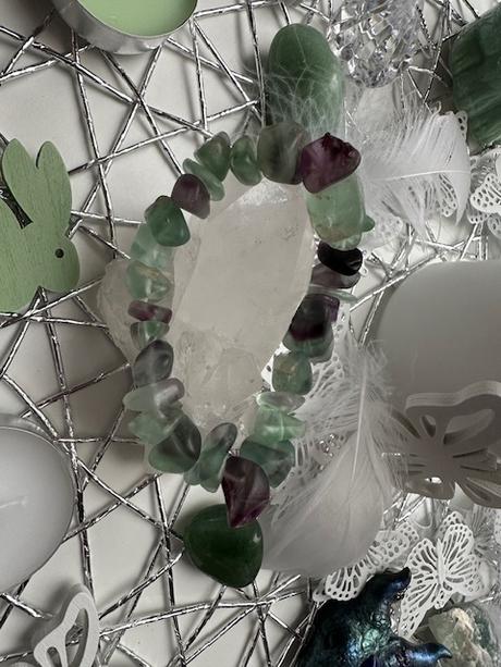 Ručne vyrábaný náramok fluorit so zámerom pre vás, 