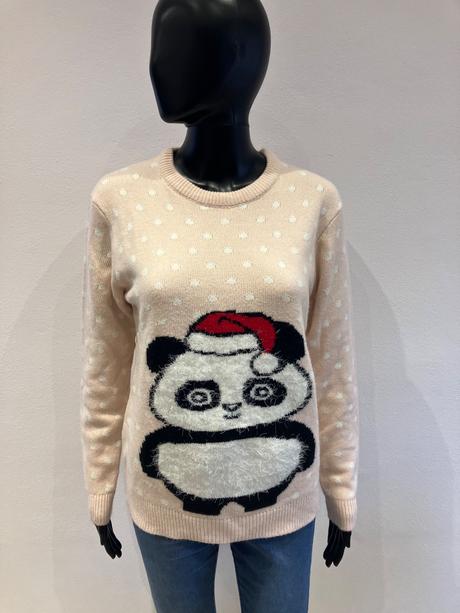 Dámsky bodkovaný sveter panda cropp (s), s