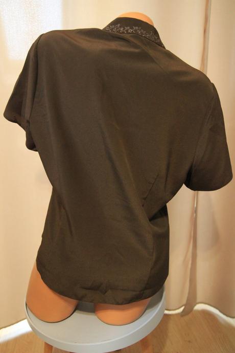 Elegantná hnedá blúzka, l, l