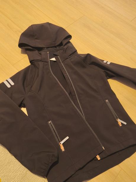 Softshell čierna bunda 152, h&m,152