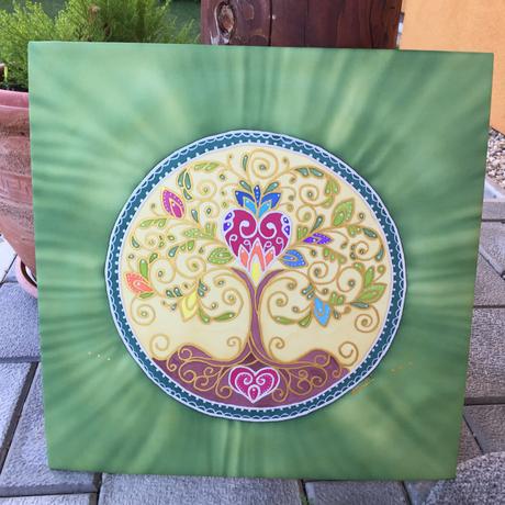 Strom života malované na hodvab, 