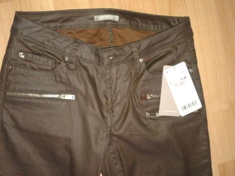Orsay hnedé nohavice s ozdobnými zipsami 32 xs, orsay,32