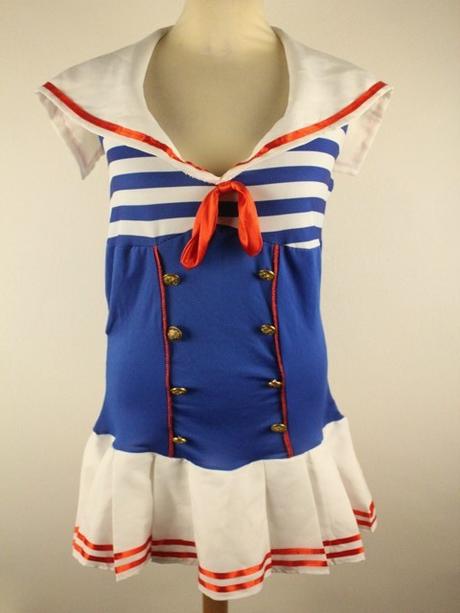 Námornícke šaty veľ. m,