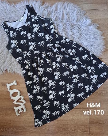 Dievčenské saty veľ.170, zn.h&m, h&m,170