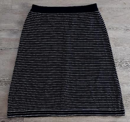 Čierno biela úpletová sukňa, s