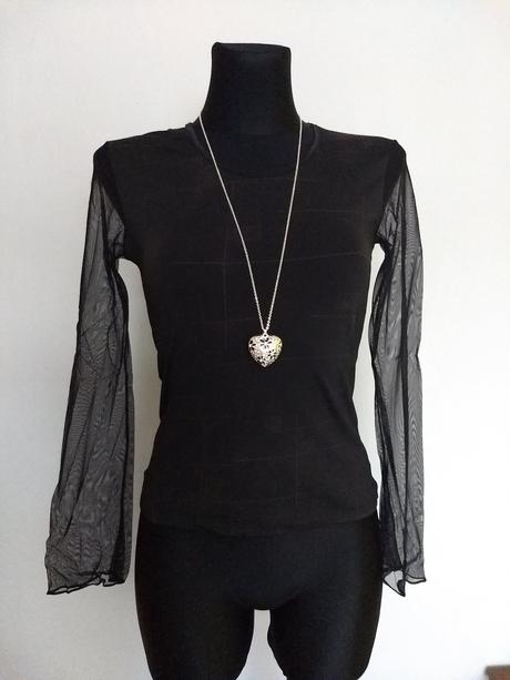 Top s priesvitnými rukávmi, angie,s