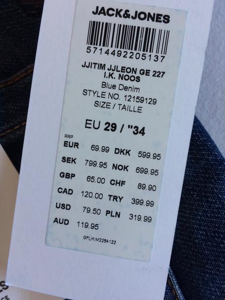 Jack&jones slim straight rifle tim, 34 / s / xs