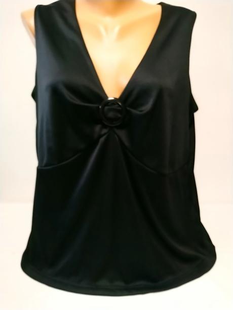 Dámsky čierny elastický top, canda, c&a,xxl