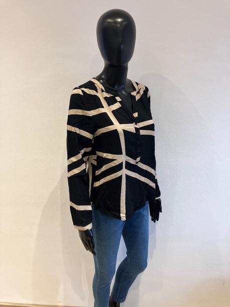 Dámska blúzka krémovo čierna street one (34), street one,xs