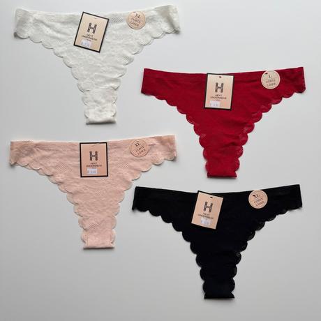 Bezšvové čipkované brazilky 85009, l / xl