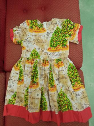Vianočné stromčekové šaty hand made, 110