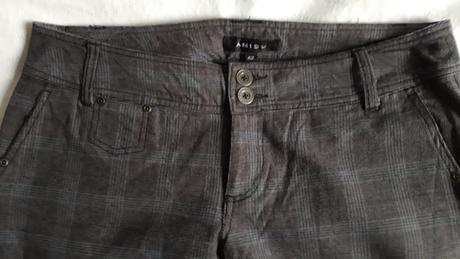 Dámske kárované predĺžené nohavice, amisu,l