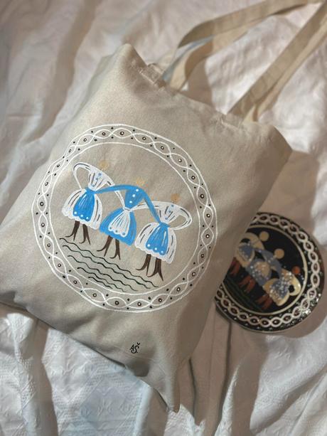 Plátené, ručne maľované tašky, 