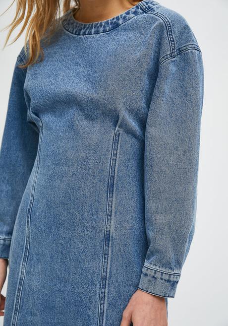 Riflové šaty zara s/m, zara,s