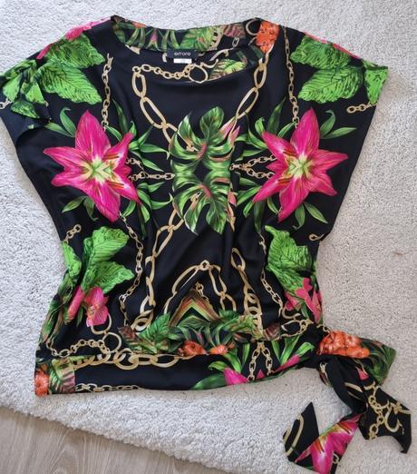 Kvetinová luxusná tunika slávnostná m/l, l