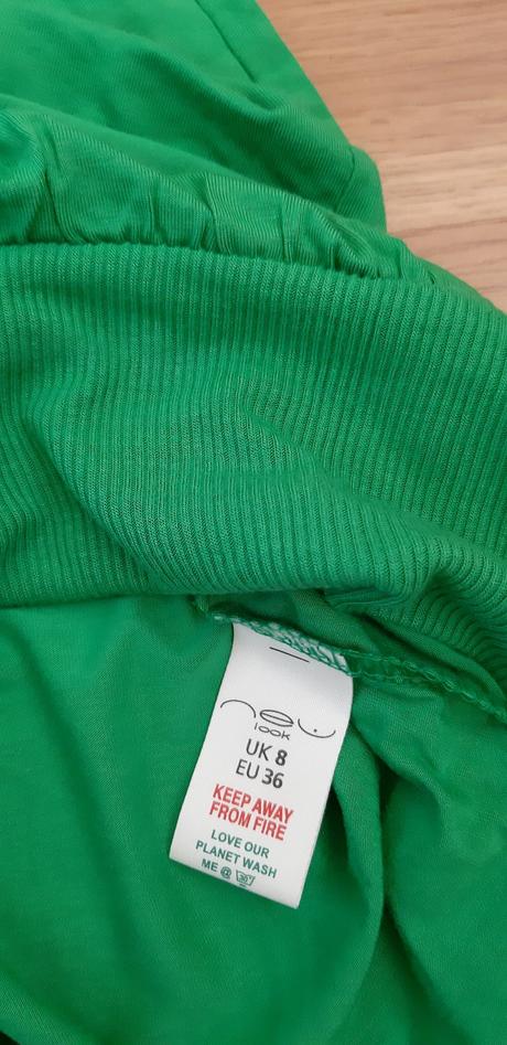 Zelené minišaty s mašľou xs / s, new look,36