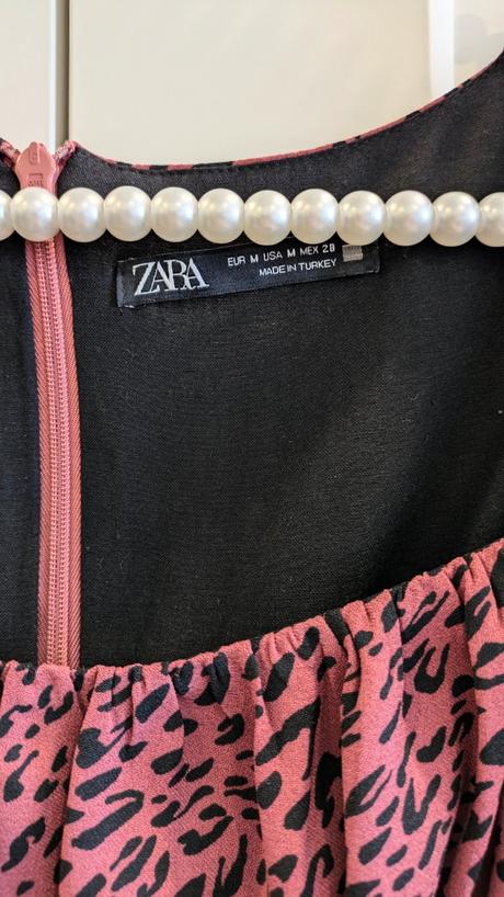 Staroružové nariasené šaty zara, zara,s