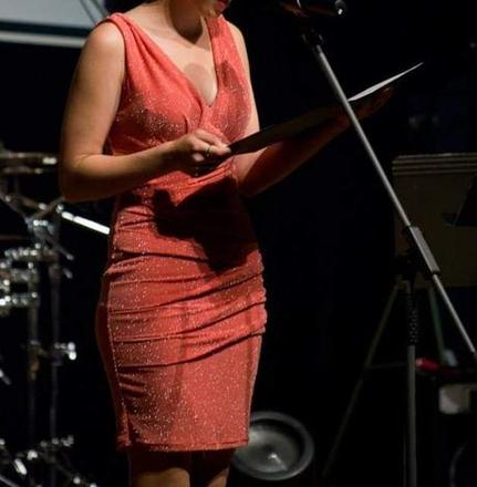 Trblietavé kokteilové šaty, orsay,s