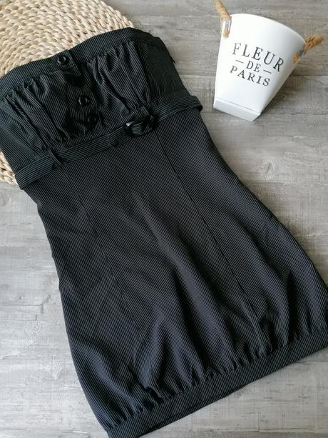 Šaty mini krátke pásikavé, s