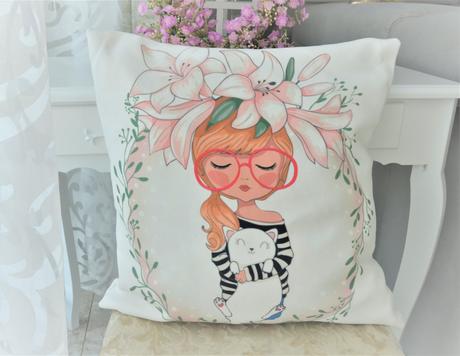 Mačičková obliečka na vankúš-42x42cm, 