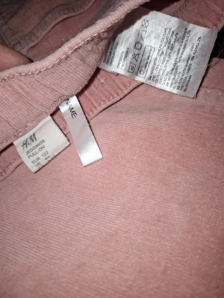 Menčestrové nohavice 2x, h&m,122