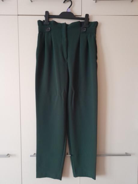 Nohavice s vysokým pásom, h&m,38