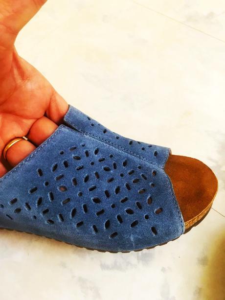 Kožené semišové šlapky, lasocki,38