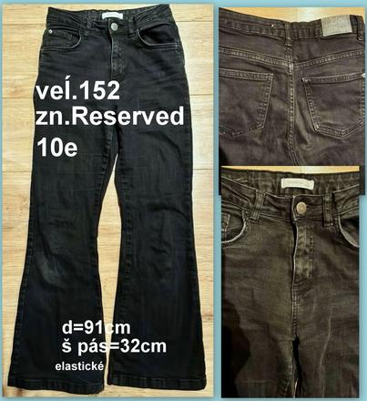 Čierne elastické rifle, zn.reserved, veĺ.152, 11-1, reserved,152