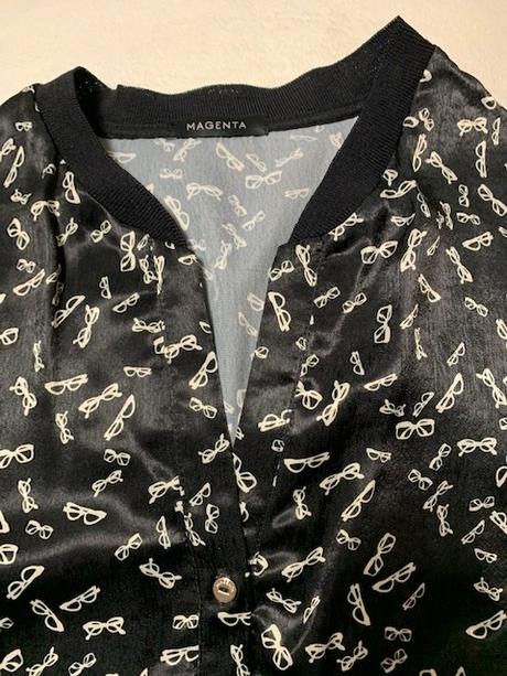 Blúzka z bavlneného saténu zn. magenta, m