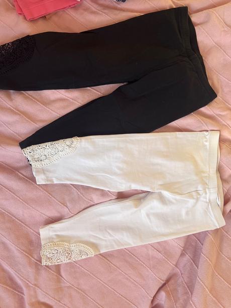 3/4 legíny s čipkou, c&a,116