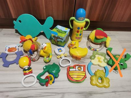Mix prvé hrkálky, hryzatka, zvukové hračky, 