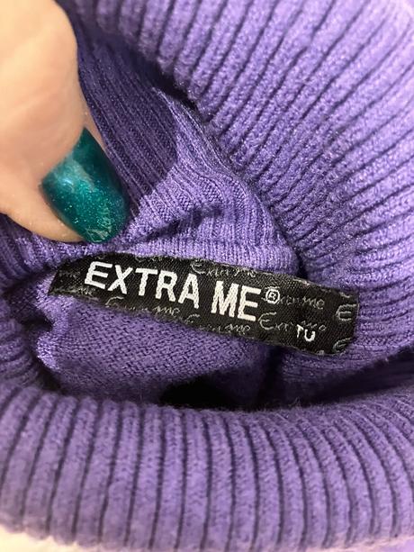 Dámsky fialový rolák, tu,m