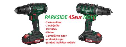 Aku vŕtací skrutkovač s príslušenstvom 45 nm, 