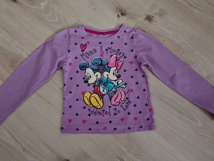 Fialové tričko mickey-minnie 92-110, disney,110