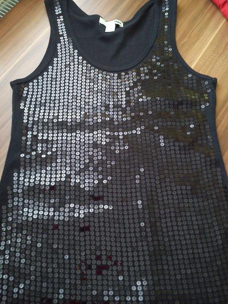 Cierne flitrovane tricko xl, xl