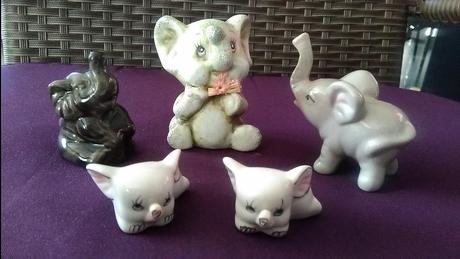 Porcelánové sloníky-5 kusov, 