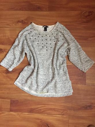 Svetrík ozdobný v krku, h&m,s