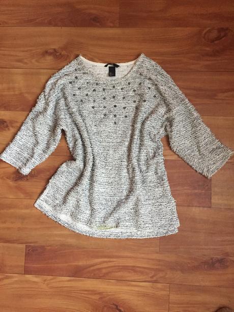 Svetrík ozdobný v krku, h&m,s